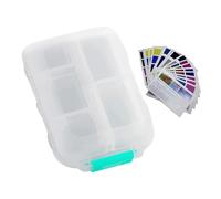 Pilulier de voyage | 10 compartiments pour médicaments quotidiens | Boîte de rangement compacte pour le travail et le camping