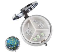 Pilulier de voyage - 3 compartiments - Conteneur de supplément pour salle de sport, affaires, voyage, hôtel, école, week-end, escapades, trajets en plein air, voiture, longs voyages en voiture