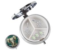 Pilulier de voyage, 3 compartiments, petite boîte à pilules - Rangement compact pour médicaments, supplément pour sac à main de poche