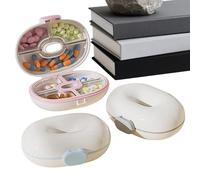 Pilulier de voyage - 3 pièces - Boîte à pilules avec compartiments - Organiseur de tablettes séparées - Design compact et portable - Pour un usage quotidien, les déplacements, la nuit, la maison, le