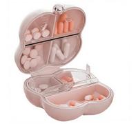 Pilulier de voyage 7 jours, pilulier compact blanc avec compartiments séparés, étui à médicaments portable style 2.