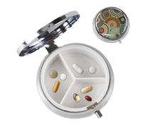 Pilulier de voyage à 3 compartiments - Rangement supplémentaire pour le collège, les affaires, les voyages, la voiture, les trajets en salle de sport, l'école, l'hôtel, les longs voyages en voiture