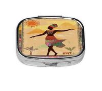 Pilulier de voyage à motif ethnique africain africain pour sac à main et cadeau de poche