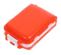 Pilulier de Voyage à Trois Couches, Huit Compartiments, Pp Orange