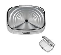 Pilulier de voyage avec 2 compartiments - Petit pilulier pour sac à main et poche - Organiseur de médicaments portable - Tunnel de métro - Joli récipient rond pour vitamines, médicaments, huile de