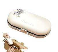 Pilulier de voyage - Boîte compacte, organiseur quotidien | Joli récipient de poche, petit support de médicaments, 4 à 6 emplacements de séparation, porte-sac à main, rangement de suppléments, outil