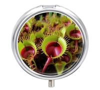 Pilulier de voyage carnivore à 3 compartiments - Mini organisateur de médicaments pour poche - En métal étanche - Pour médicaments, vitamines et huiles de poisson