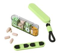 Pilulier de voyage - Compact multi-compartiments durable Fermeture sécurisée Stockage portable des médicaments quotidiens | Accessoire sanitaire qui garantit une organisation sûre