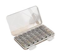 Pilulier de voyage, distributeur de médicaments portable de grande capacité pour 7 jours, distributeur de pilules de voyage, boîte de rangement amovible à 28 compartiments, étui hermétique portable