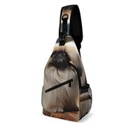 Pilulier de voyage en forme de chien pékinois à 3 compartiments - Petit pilulier pour poche, sac à main, étui quotidien pour vitamines, huile de poisson