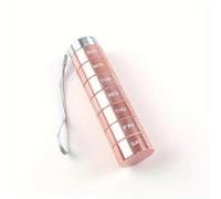 Pilulier de voyage en métal, 7 pièces, empilable, portable et étanche, grand format, en alliage d'aluminium(PINK 1PC)