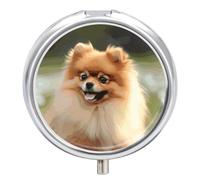Pilulier de voyage étanche à 3 compartiments pour chien de Poméranie - Pour poche ou sac à main