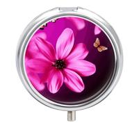 Pilulier de voyage étanche à 3 compartiments pour poche ou sac à main - Mini pilulier de médicaments et vitamines - Motif floral coloré