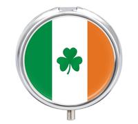 Pilulier de voyage étanche et portable en métal résistant à l'humidité avec 3 compartiments Happy Irish Holidays