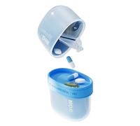 Pilulier de voyage, étui de rangement hebdomadaire pour médicaments, PC, PP, conteneurs compacts en silicone pour garçons, filles, adolescents, hommes, femmes, jeunes et école, 10,2 x 6,6 x 4,6 cm