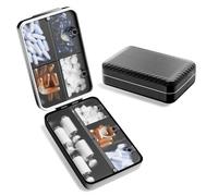 Pilulier de voyage - Étui étanche à l'humidité avec fermeture magnétique, grand support à 8 compartiments pour pilules, vitamines et suppléments, organiseur de médicaments fiable pour un usage