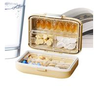 Pilulier de voyage, grande capacité, étui hermétique à 7 compartiments, outil de rangement hebdomadaire, récipient à médicaments fiable pour la maison, le bureau, les trajets quotidiens, les voyages