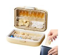 Pilulier de voyage - Hermétique de grande capacité 7 compartiments, pilulier portable | pour sac à dos, sac à main, dortoir, bureau, maison, trajets quotidiens