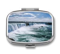 Pilulier de voyage mignon Niagara Falls - Petite boîte à médicaments portable pour un usage quotidien et les voyages