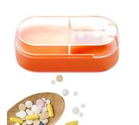 Pilulier de voyage - Organiseur de médicaments de voyage 2 en 1 avec coupe-pilules | Organiseur portable de voyage pour médicaments et tablettes de rangement