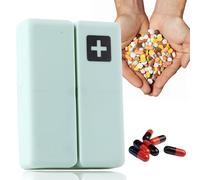 Pilulier de voyage pliable - Organiseur de pilules pliable magnétique | Pilulier quotidien avec design à sept compartiments, pilulier hebdomadaire de voyage avec 7 compartiments, pasti