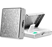 Pilulier De Voyage Portable En Métal (7 Jours Par Semaine),Grande Capacité,8 Compartiments,Pour Vitamines,Huile De Foie De Morue,Suppléments Et Médicaments Quotidiens,Sans Bpa.(Argent,Médiane)