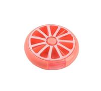 Pilulier de voyage portable et compact, contenant de rangement hermétique, 7 compartiments for une semaine, organisateur de médicaments durable(C)