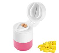 Pilulier de voyage pour médicaments | Petit organisateur de pilules avec coupe-pilules, organiseur de médicaments de voyage, pilulier haute efficacité
