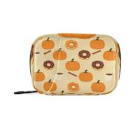 Pilulier de voyage pour sac à main, citrouille, café, beignet d'automne