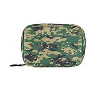 Pilulier de voyage réutilisable avec compartiments détachables - Motif camouflage bleu sarcelle