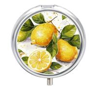 Pilulier de voyage rond et portable pour ranger les fruits et le citron - Pour poche et commodité quotidienne