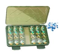 Pilulier de voyage, support portable pour tablette et complément, étui de rangement hermétique pour médicaments, distributeur de pharmacie compact pour la maison, le travail et l'utilisation pratique