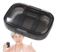 Pilulier de voyage transparent | Boîte à pilules portable | Organiseur quotidien élégant avec fermeture à pression et plusieurs sections pour un tri facile | Distributeur de pilules esthétiques