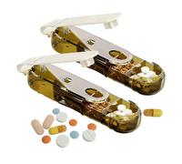 Pilulier - Distributeur compact et portable scellé - Boîte de voyage pour la maison, jour nuit, hommes, famille, amis, armoire