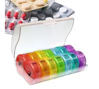 Pilulier - Distributeur de Pilules et Porte-Compléments Alimentaires | Porte-Médicament Portable Coloré Pour Voyage Stockage Dans Sac Rappel Pour Personnes Âgées