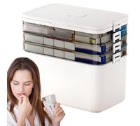 Pilulier - Distributeur hebdomadaire de médicaments sur 7 jours, grand pilulier portable transparent | Organisateur de stockage de médicaments avec couvercle verrouillable, pour voyage, maison, dortoi