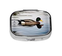 Pilulier domestique carré portable avec 2 compartiments, pour sac à main, pilulier de voyage