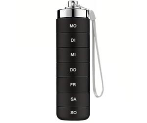 Pilulier empilable en aluminium 7 jours avec verrou rotatif - Étui à médicaments quotidien étanche pour les voyages en plein air, la salle de sport, les premiers secours,