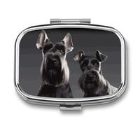 Pilulier en forme de chien schnauzer mignon - Organiseur de pilulier quotidien pour sac à main