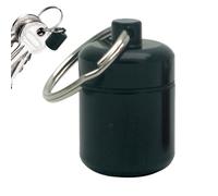 Pilulier - En métal - 4,6 x 3,5 cm - Design porte-clés compact et rangement multifonction - Pour pilules, clés, voyage, sac à dos