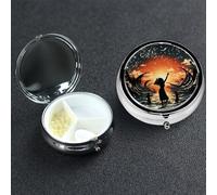 Pilulier en métal à 3 compartiments pour médicaments - Pilulier de voyage pour les personnes qui dansent dans l'eau - Pour sac à main ou poche - Mini pilules de voyage portable pour contenir des