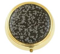 Pilulier en obsidienne neige