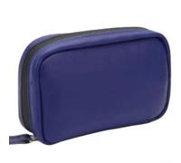 Pilulier étanche 7 jours avec sacs à code couleur - Organiseur de tablette flexible pour médicaments quotidiens et vitamines - Étui de voyage portable 16 x 11 cm (bleu foncé)