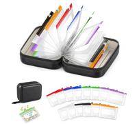 Pilulier étanche A8 avec 14 pochettes de couleur, grand organisateur hebdomadaire de médicaments de voyage, 7 à 14 jours, portable, réutilisable, design à fermeture éclair (noir)