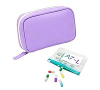 Pilulier étanche, compact et réutilisable avec fermeture éclair - Pour la maison, le bureau, la salle de sport, le sac à dos, le sac à main, l'utilisation quotidienne, la planification hebdomadaire