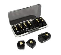 Pilulier extra large hebdomadaire, 7 jours et 2 prises alimentaires, 14 compartiments détachables, facile à transporter.(Black)