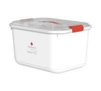 Pilulier familial - Boîte de transport de pilules de grande capacité | Boîte à médicaments spacieuse et anti-poussière | Boîte à pilules avec couvercle | Boîte de transport pour le travail, l'école