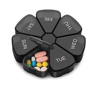 Pilulier Hebdomadaire 1 Fois par jour, Pilulier Semainier Grande Capacité Boîte à Pilules 7 Jours Portable Voyage Journalier Poche Boîte à Médicaments, Sans BPA Discret Compact Hermétique Pilbox