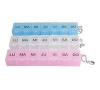 Pilulier hebdomadaire - 3 couleurs assorties