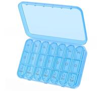 Pilulier hebdomadaire 3 fois par jour, grand pilulier 7 jours 3 fois par jour avec récipient séparé, pilulier de voyage portable pour médicaments, vitamines, huile de poisson et compléments